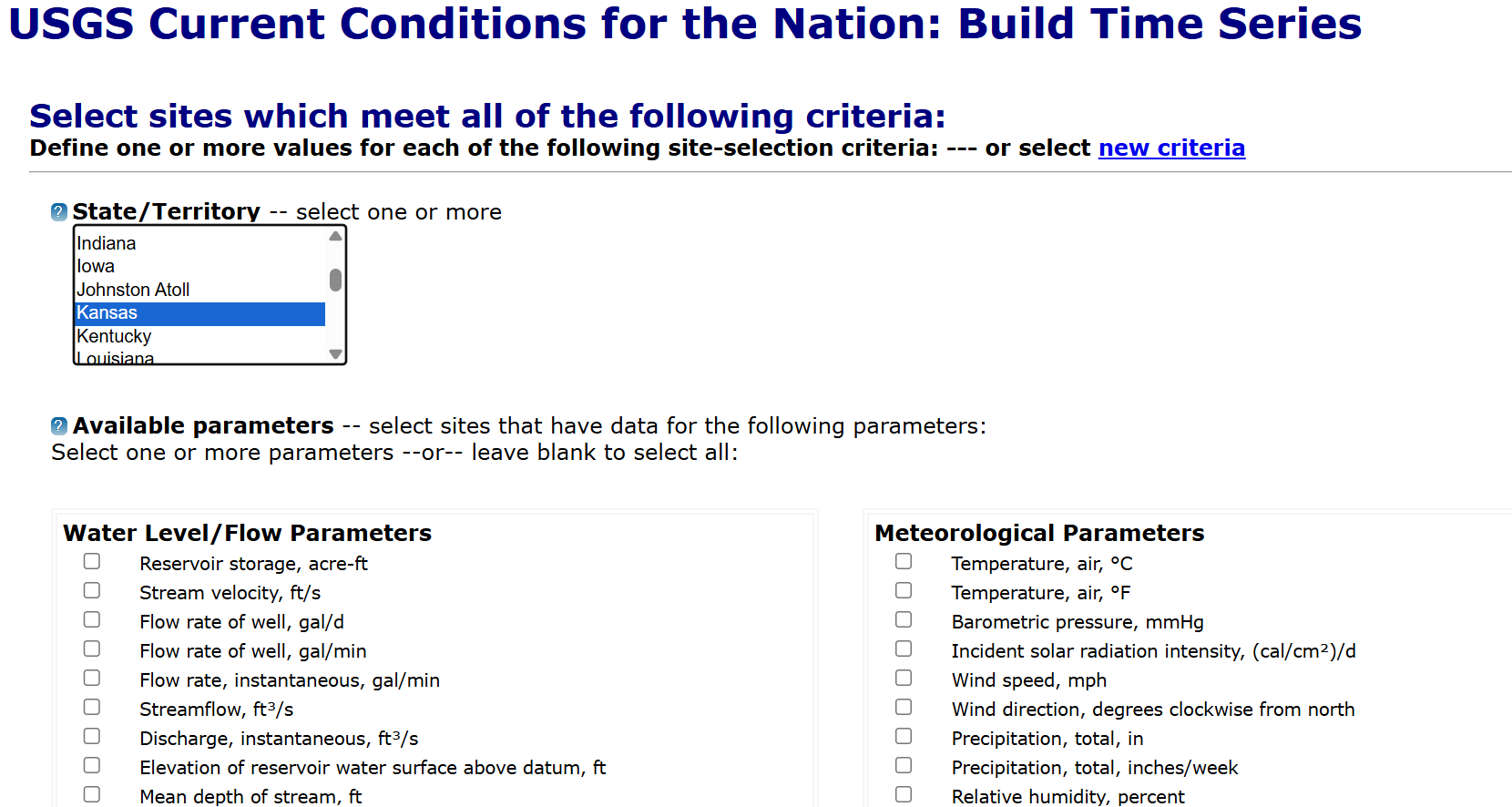 USGS State/Territory